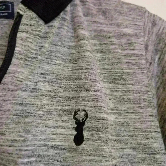 Next kids boys shirt grey with black trim and stag head age 9 - Picture 3 of 7